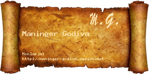 Maninger Godiva névjegykártya